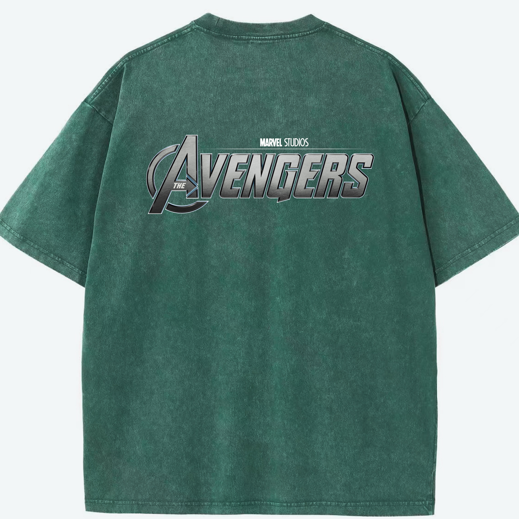 （画像用） アベンジャーズ The Avengers 綿100% ヴィンテージ風 半袖Tシャツ（背面プリント）